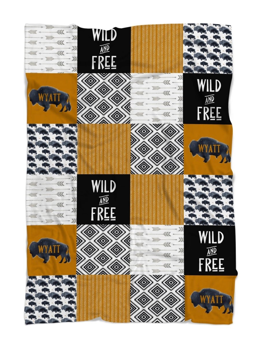 Buffalo Babe Crib Bedding - Buffalo Babe, gender_boy, text