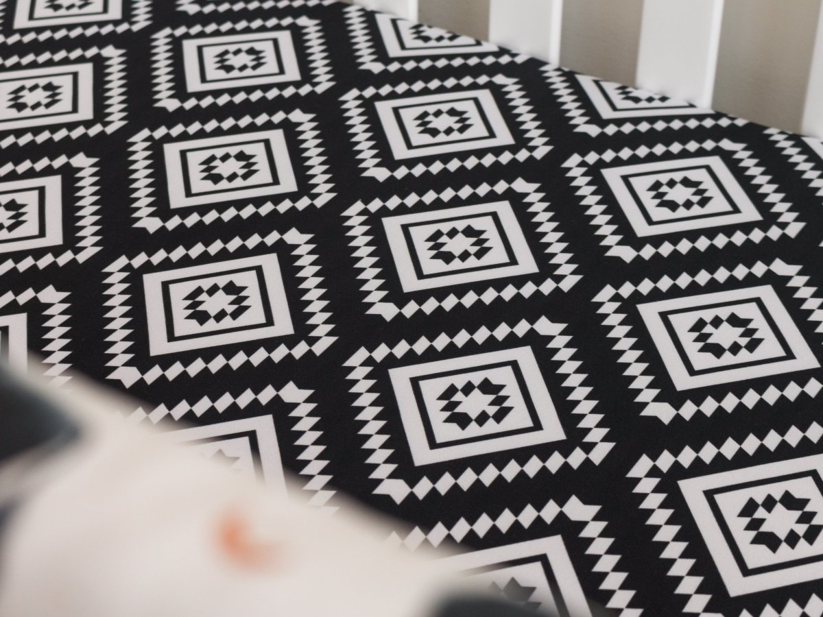 Buffalo Babe Tribal Crib Sheet - gender_boy, Theme_Boho, Theme_Southwestern