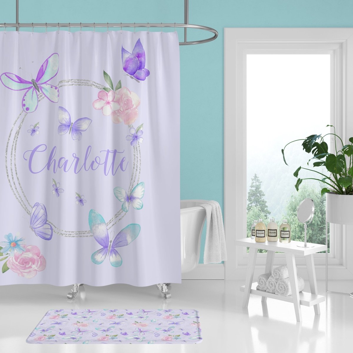 Butterfly Floral Bathroom Collection