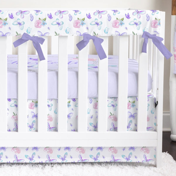 Butterfly Floral Crib Bedding - Butterfly Floral, gender_girl, text