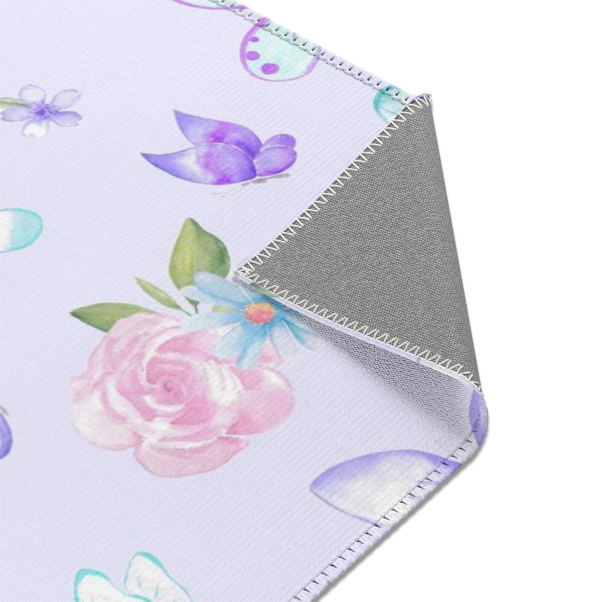 Butterfly Floral Nursery Rug - Butterfly Floral, gender_girl, Theme_Butterfly
