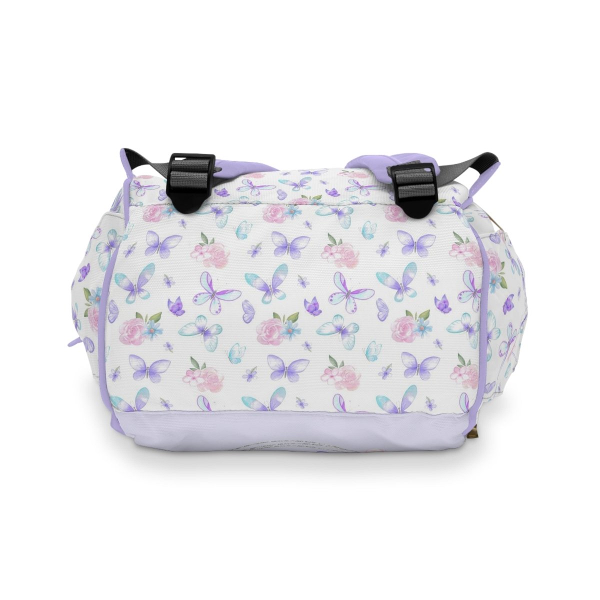 Butterfly Floral Personalized Backpack Diaper Bag - Butterfly Floral, gender_girl, text