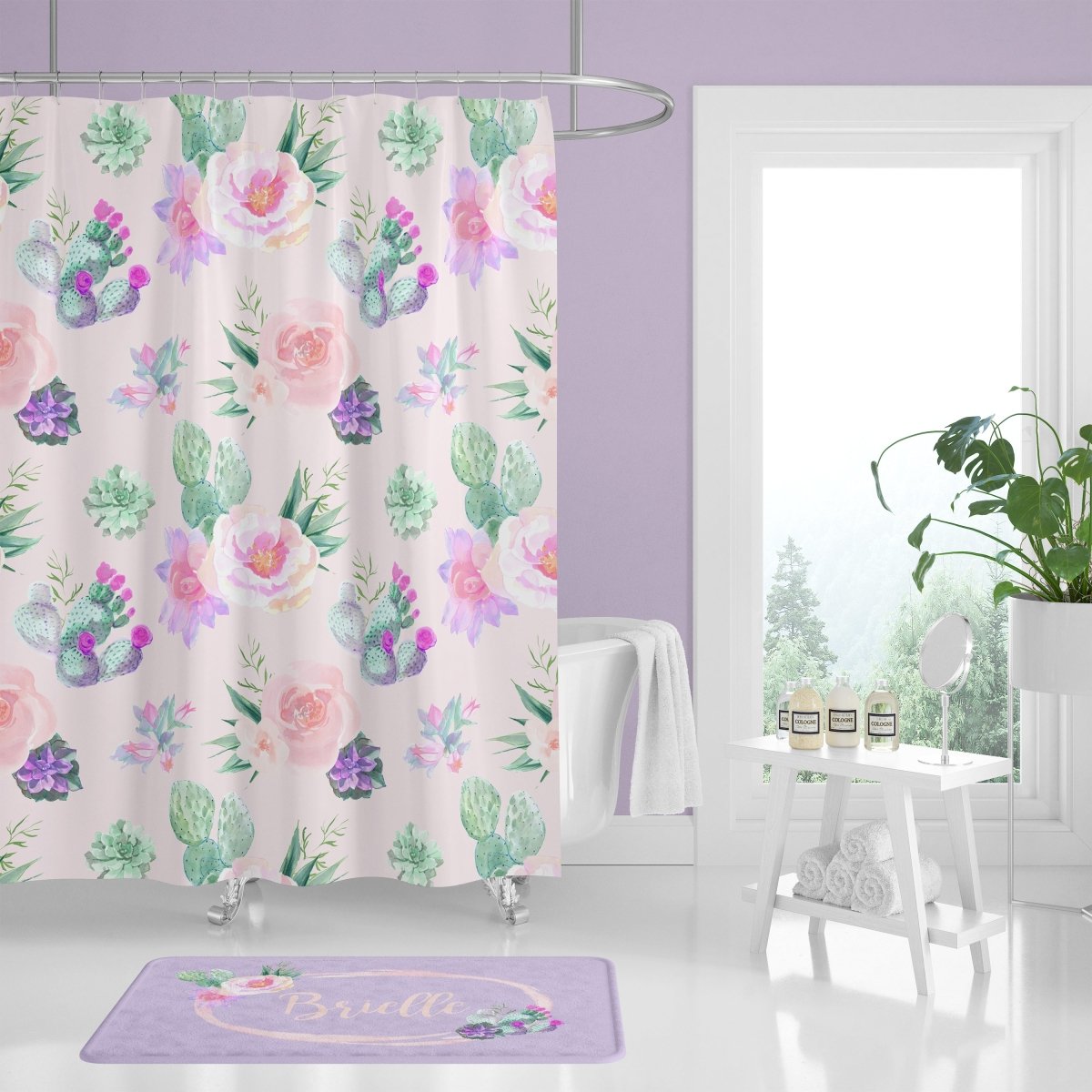 Cactus Floral Bathroom Collection
