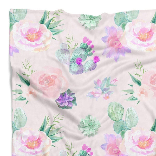Cactus Floral Minky Blanket