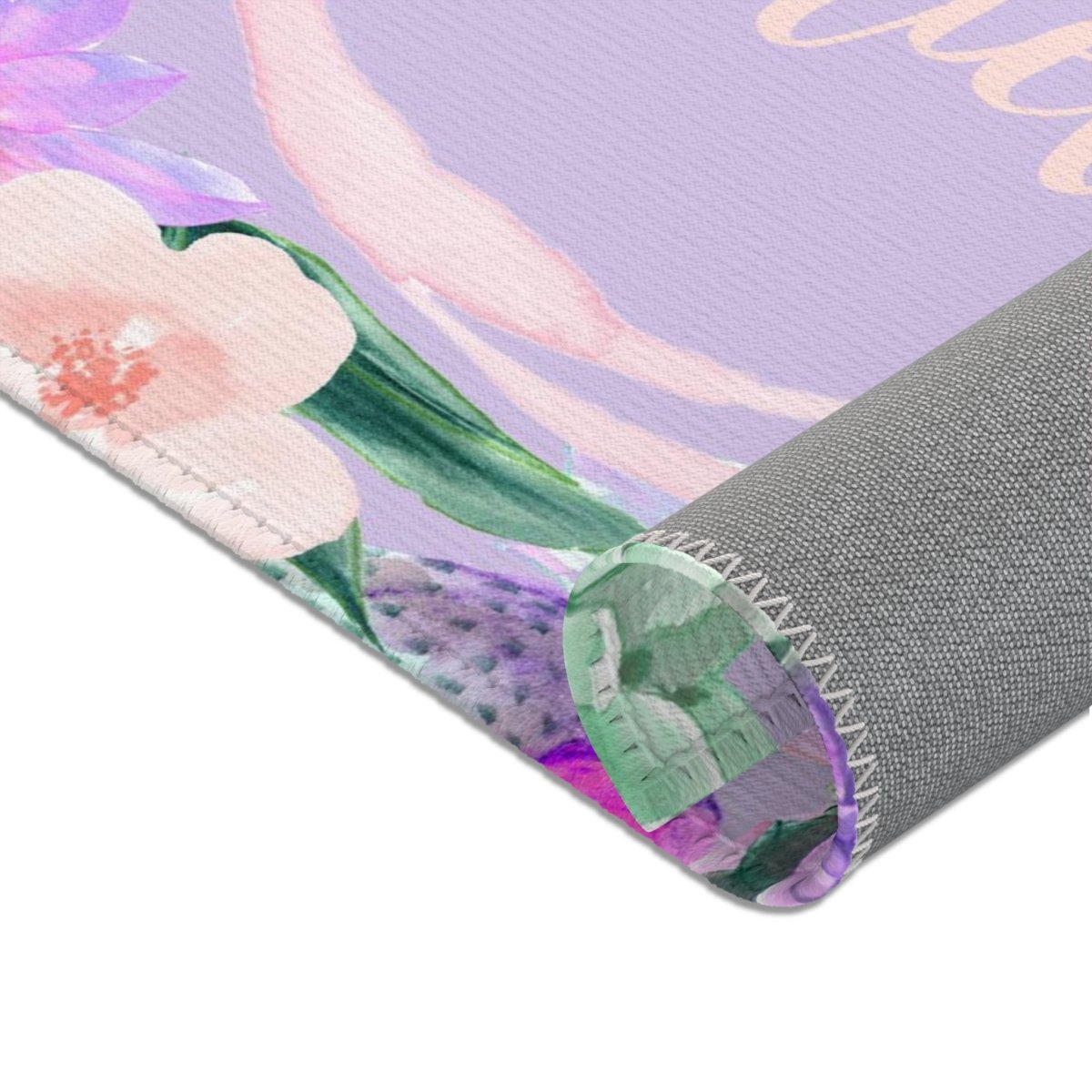 Cactus Floral Personalized Nursery Rug - Cactus Floral, gender_girl, text