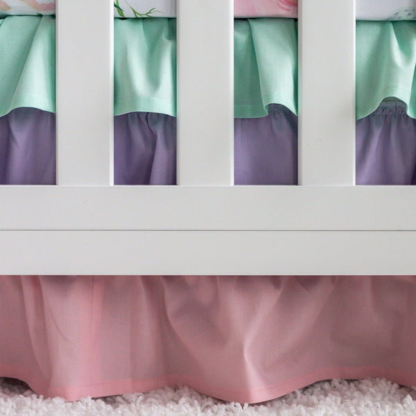 Cactus Floral Ruffled Crib Skirt - Cactus Floral, gender_girl, Theme_Floral