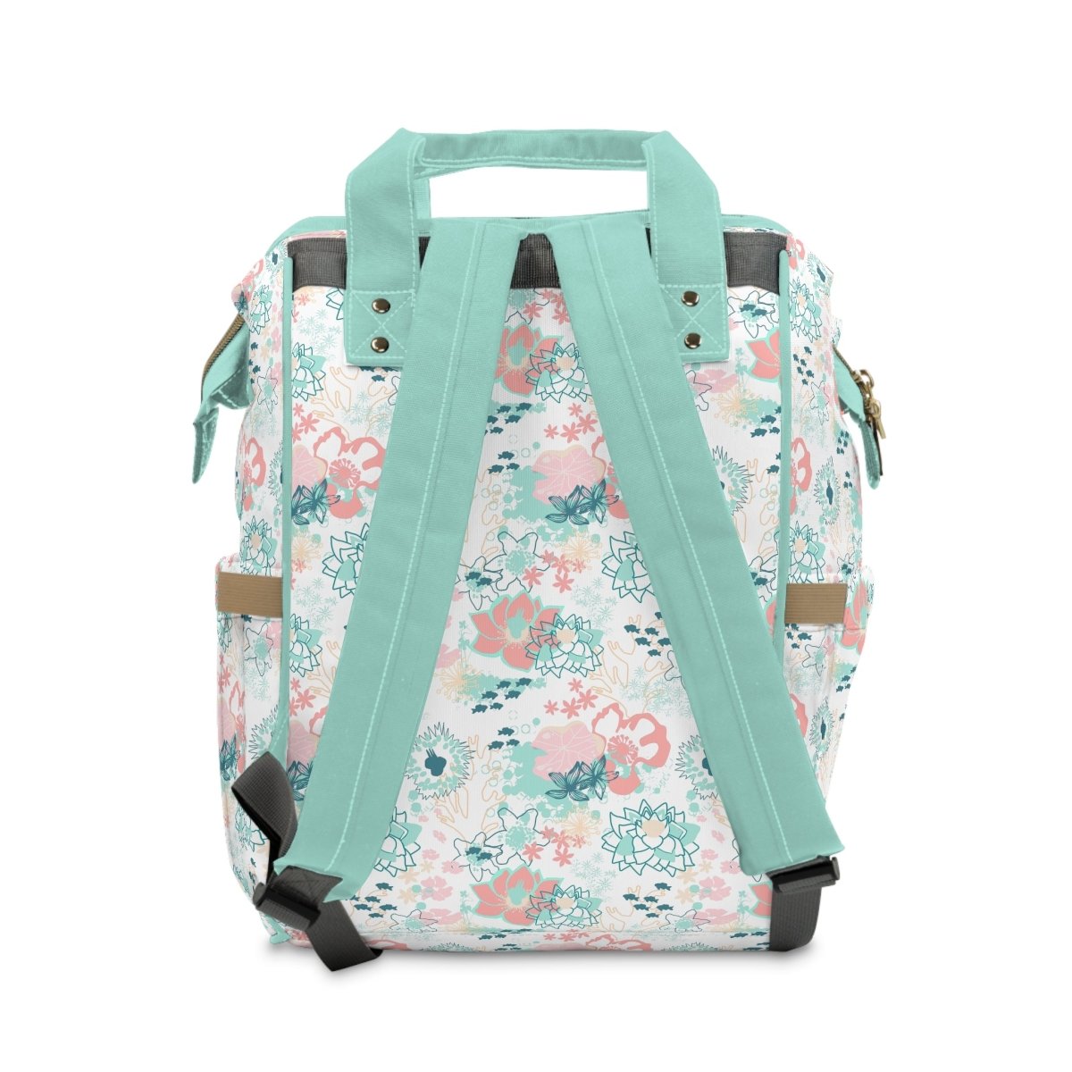 FLORAL DIAPER BAG - Green