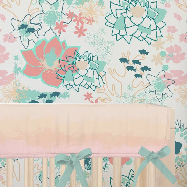 Coral Waves Peel & Stick Wallpaper - Coral Waves, gender_girl, Theme_Floral