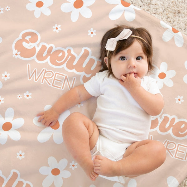 Daisy Personalized Baby Blanket - Minky Blanket