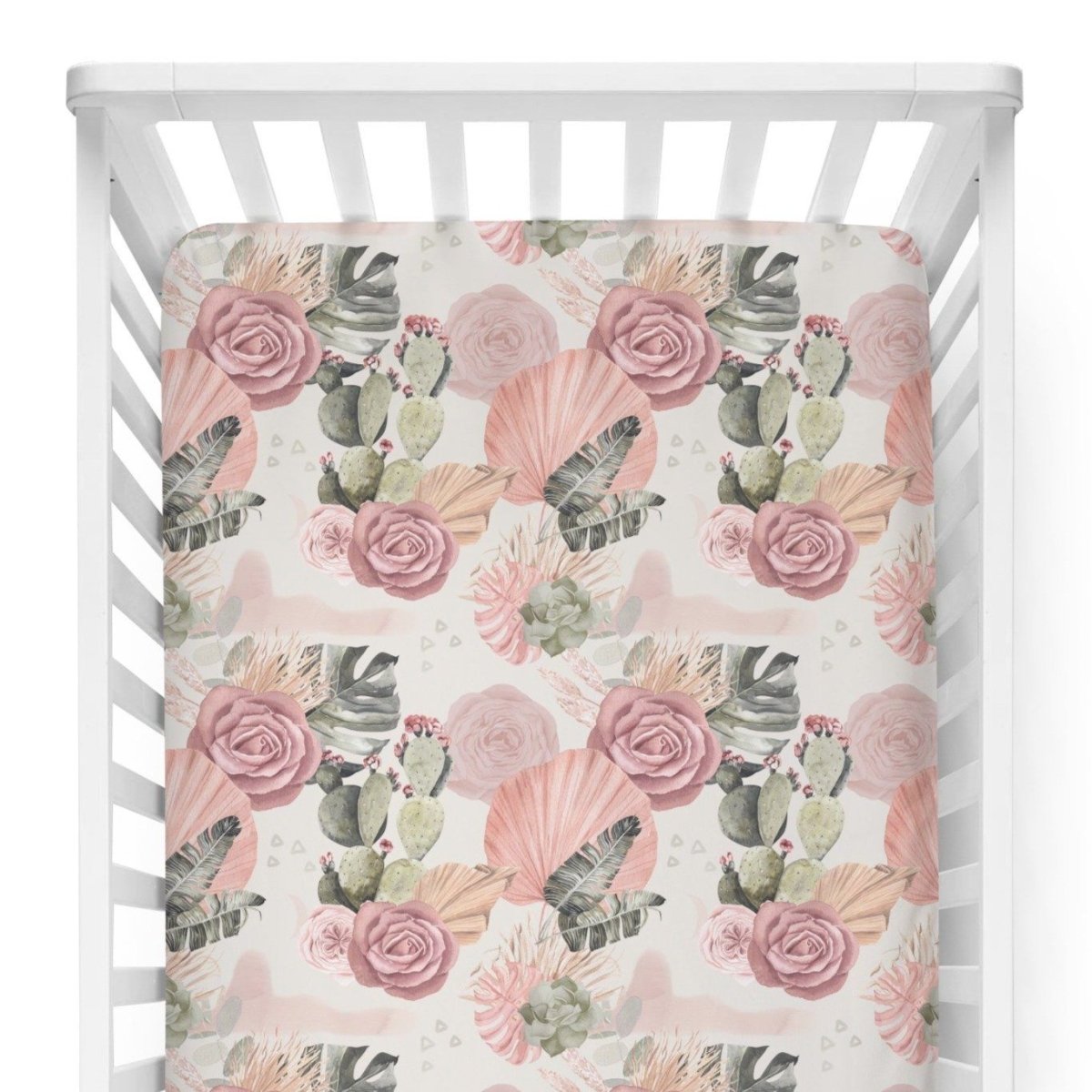 Desert Rose Crib Sheet - gender_girl, Theme_Boho, Theme_Floral