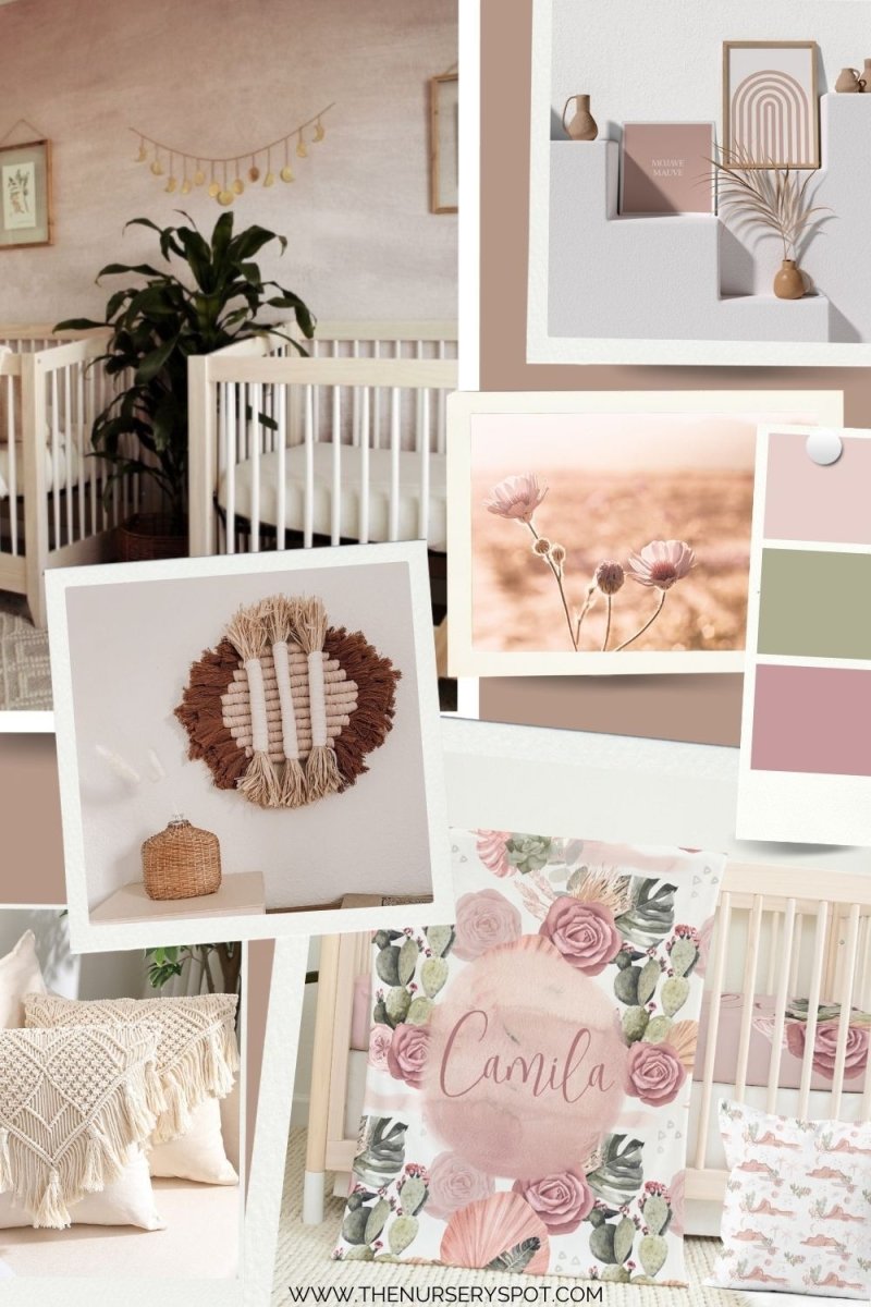 Desert Rose Crib Sheet - gender_girl, Theme_Boho, Theme_Floral