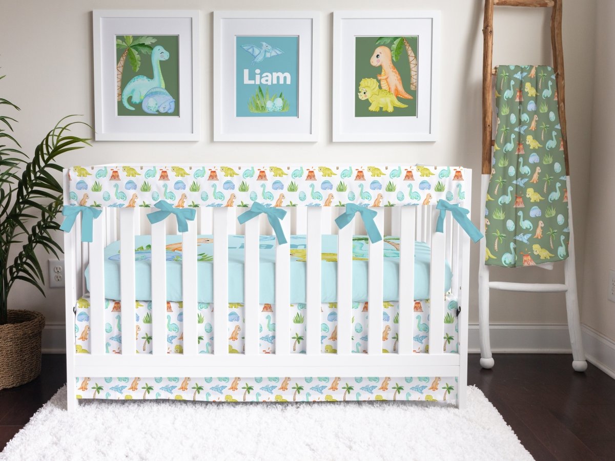 Dino Boy Crib Rail Guards - Dino Boy, gender_boy, Theme_Dinosaur