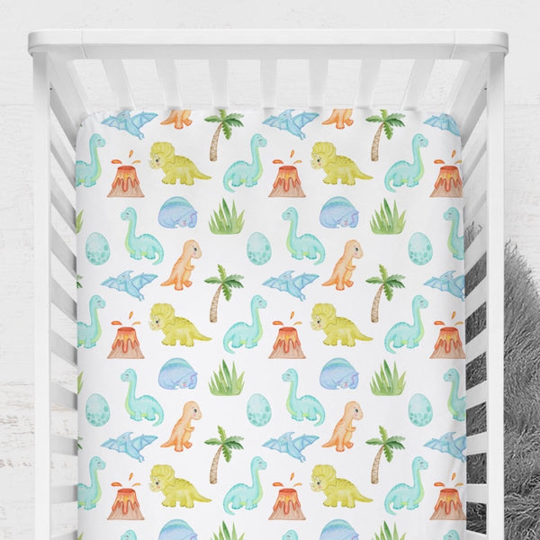 Dino Boy Crib Sheet - gender_boy, Theme_Dinosaur,