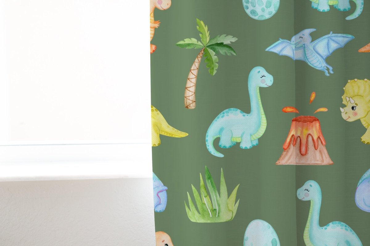 Dino Boy Curtain Panel