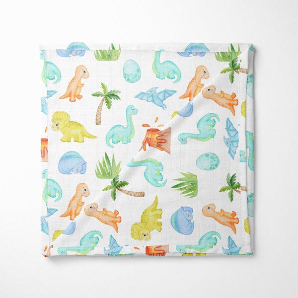 Dino Boy Muslin Blanket - Dino Boy, gender_boy, Theme_Dinosaur