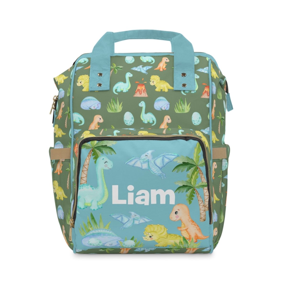 Dino Boy Personalized Backpack Diaper Bag - Dino Boy, gender_boy, text