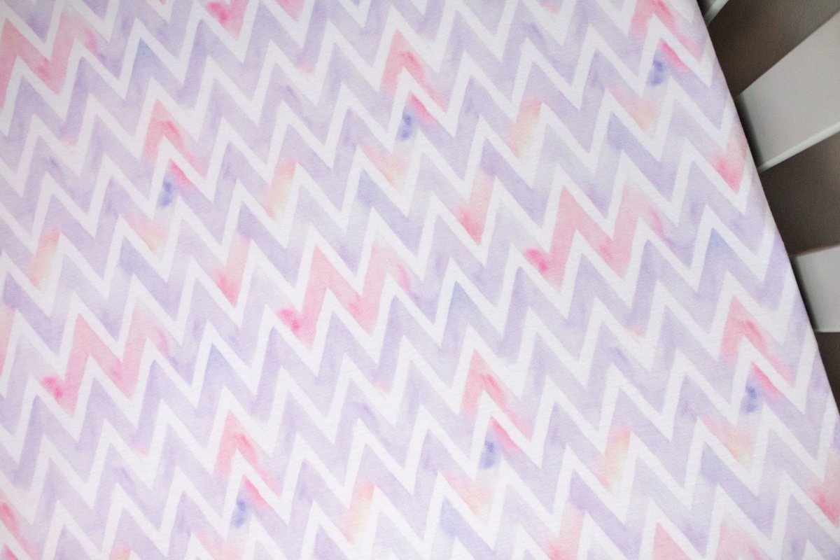 Dino Grrrl Chevron Crib Sheet - gender_girl, Theme_Dinosaur,