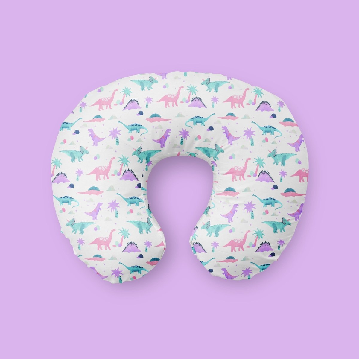 Dino Grrrl Nursing Pillow Cover - Dino Grrrl, gender_girl, Theme_Dinosaur