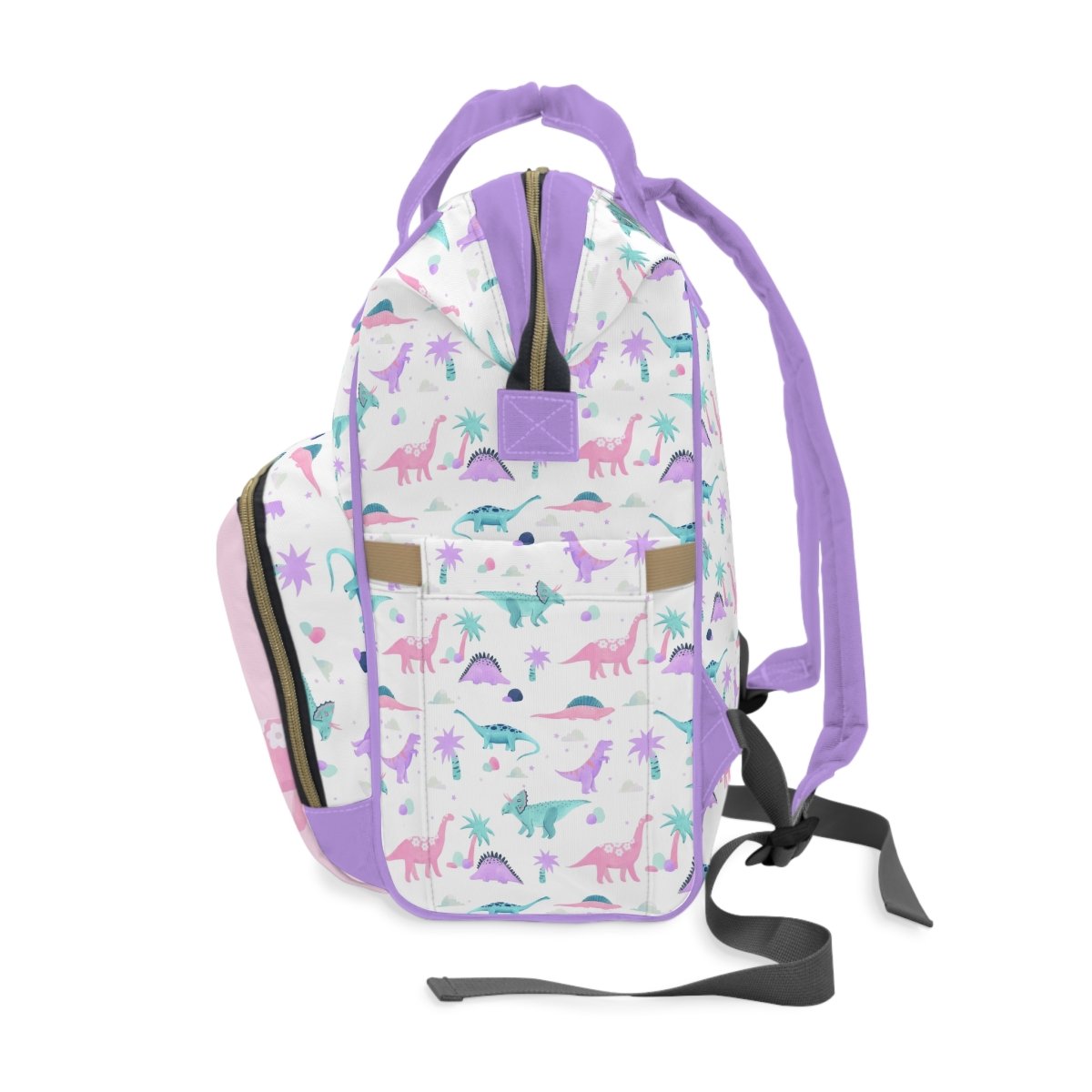 Dino Grrrl Personalized Backpack Diaper Bag - Dino Grrrl, gender_girl, text