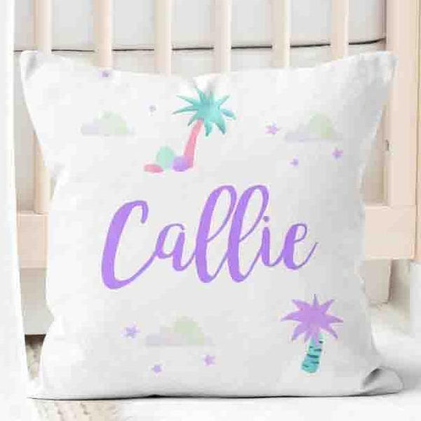 Dino Grrrl Personalized Nursery Pillow - Dino Grrrl, gender_girl, text