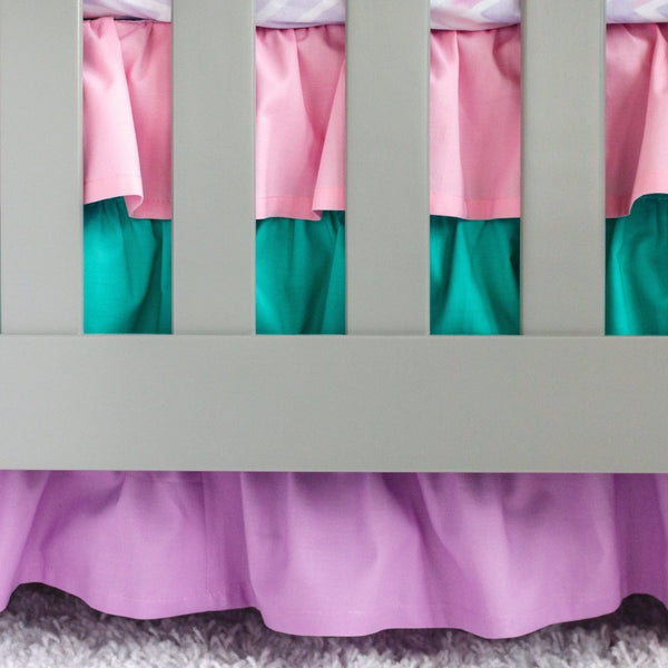 Dino Grrrl Ruffled Crib Skirt - Crib Skirt