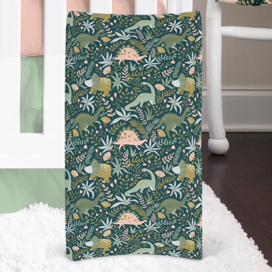 Dinosaur Garden Changing Pad Cover