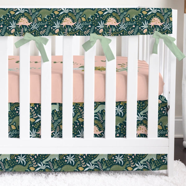 Dinosaur Garden Crib Bedding - Dinosaur Garden, gender_girl, text