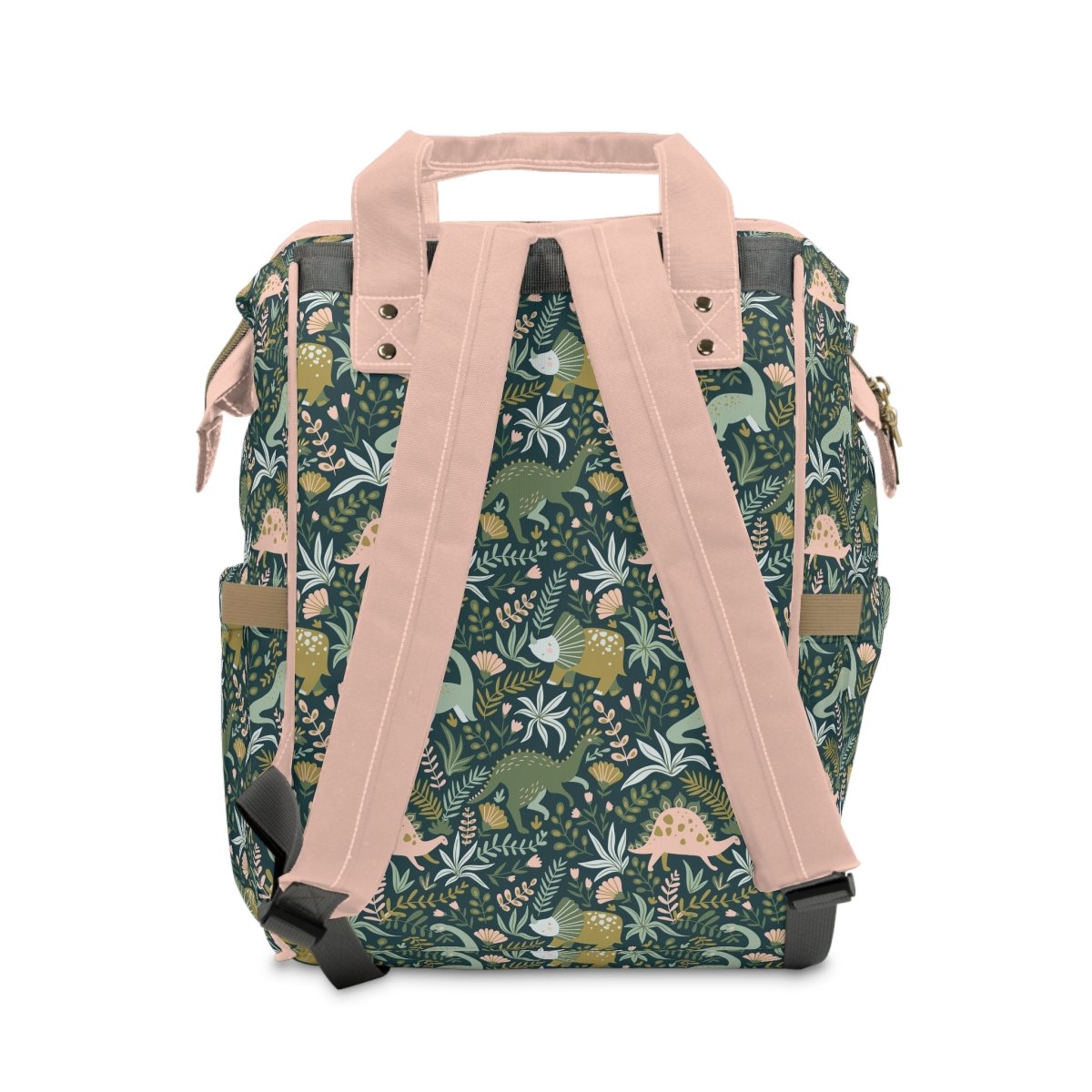 Dinosaur Garden Personalized Backpack Diaper Bag - Dinosaur Garden, gender_girl, text