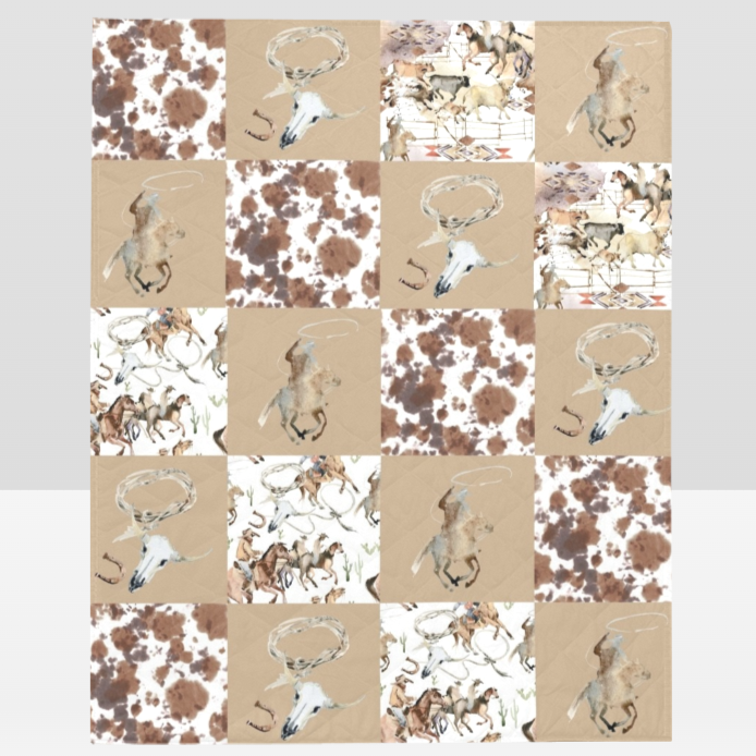 Wild West Cowboy Quilt - gender_boy, Theme_Farm, Theme_Southwestern