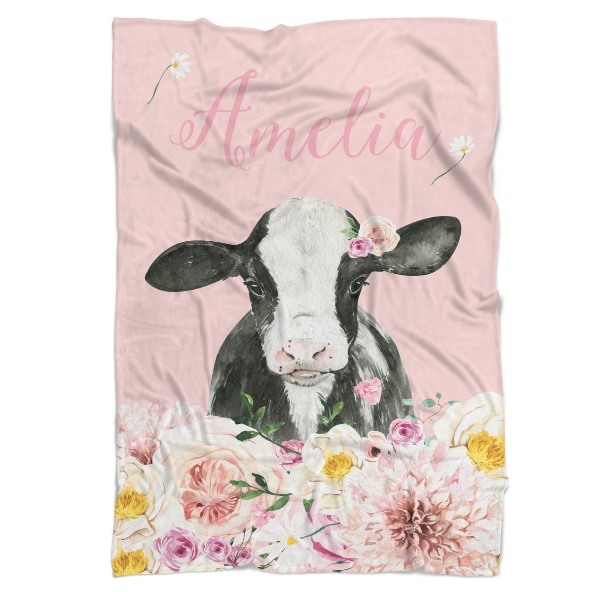 Farm Floral Calf Crib Bedding - Farm Floral, gender_girl, text