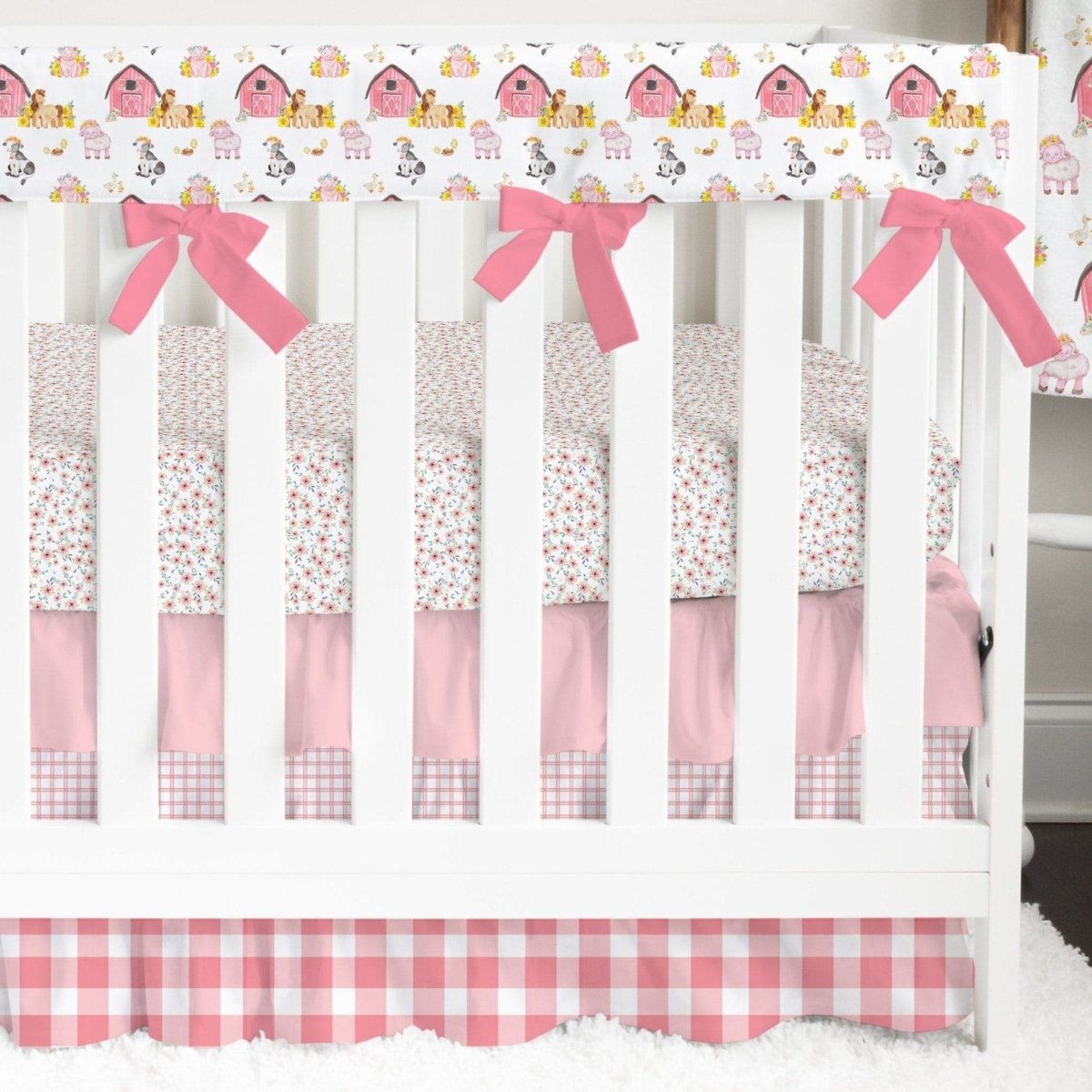 Farm Girl Ruffled Crib Bedding - Farm Girl, gender_girl, Theme_Farm