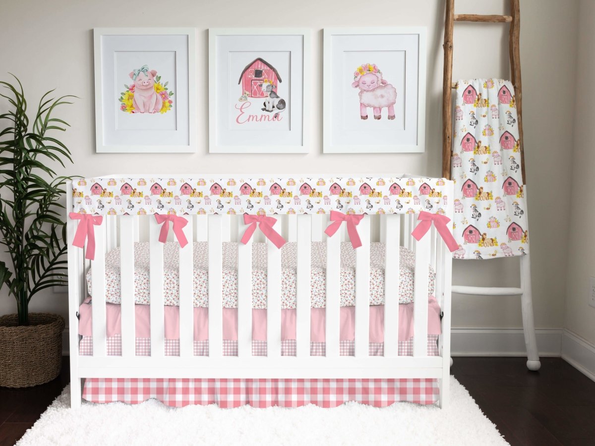 Farm Girl Ruffled Crib Bedding - Farm Girl, gender_girl, Theme_Farm