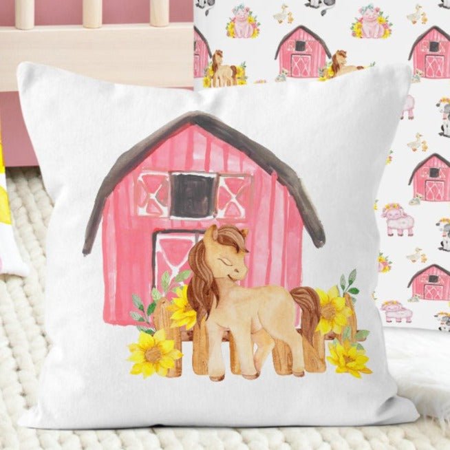 Farm Girl Throw Pillow - Farm Girl, gender_girl, Theme_Farm