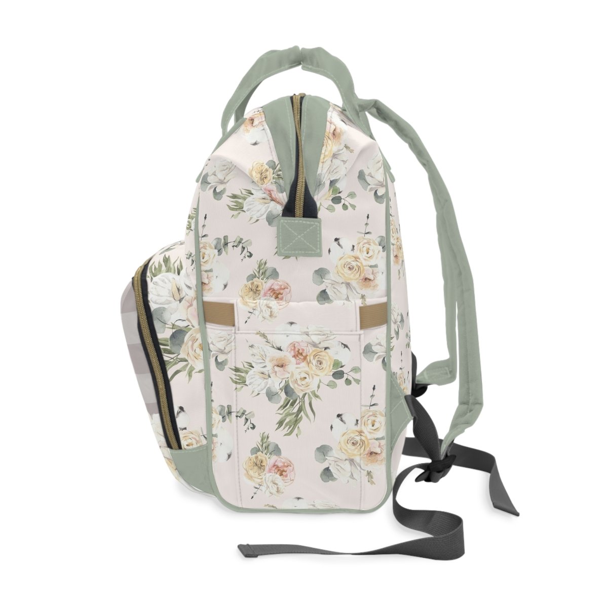 Farmhouse Floral Personalized Backpack Diaper Bag - Farmhouse Floral, gender_girl, text