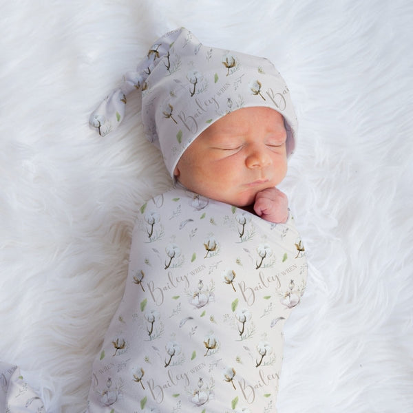 Farmhouse Personalized Swaddle Blanket Set - Farmhouse, gender_boy, gender_girl