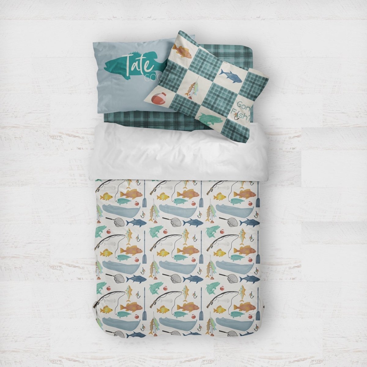 Fishing Time Kids Bedding Set (Comforter or Duvet Cover) : Crib Bedding &  Nursery Decor – Modified Tot