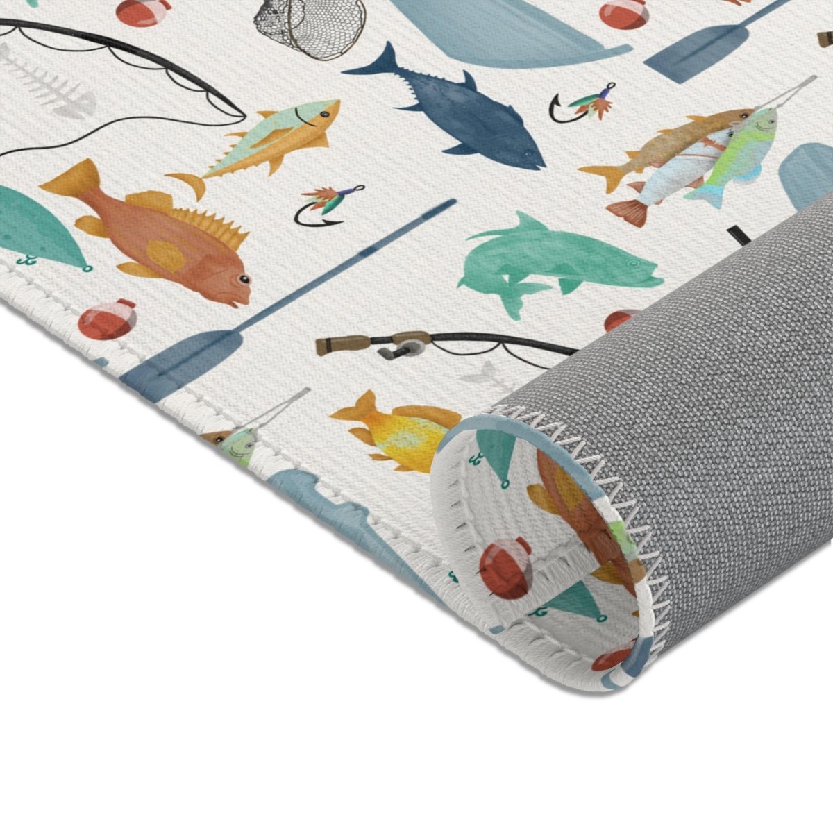 Fishing Time Nursery Rug - Fishing Time, gender_boy, Theme_Ocean