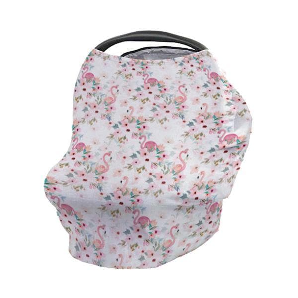 Flamingo Floral Car Seat Cover - Flamingo Floral, gender_girl, Theme_Floral