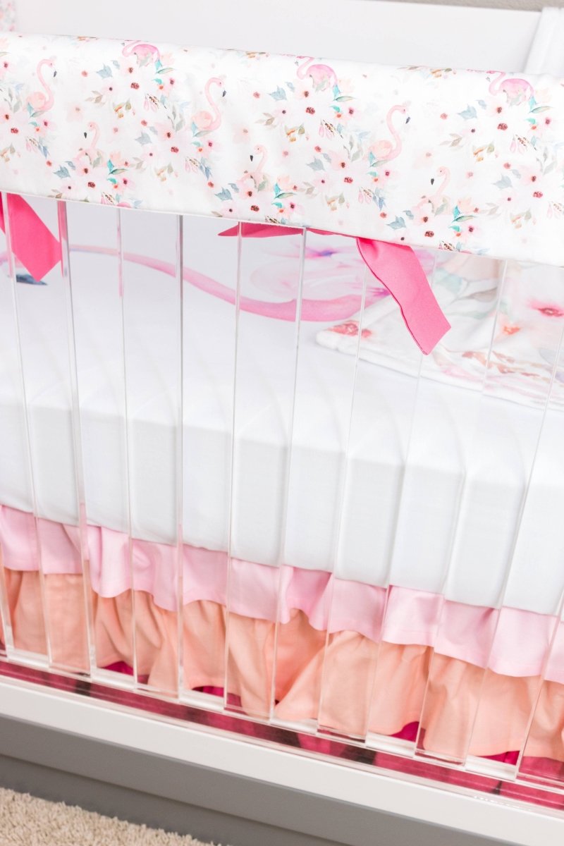 Flamingo Crib Sheet - gender_girl, Theme_Floral, Theme_Tropical