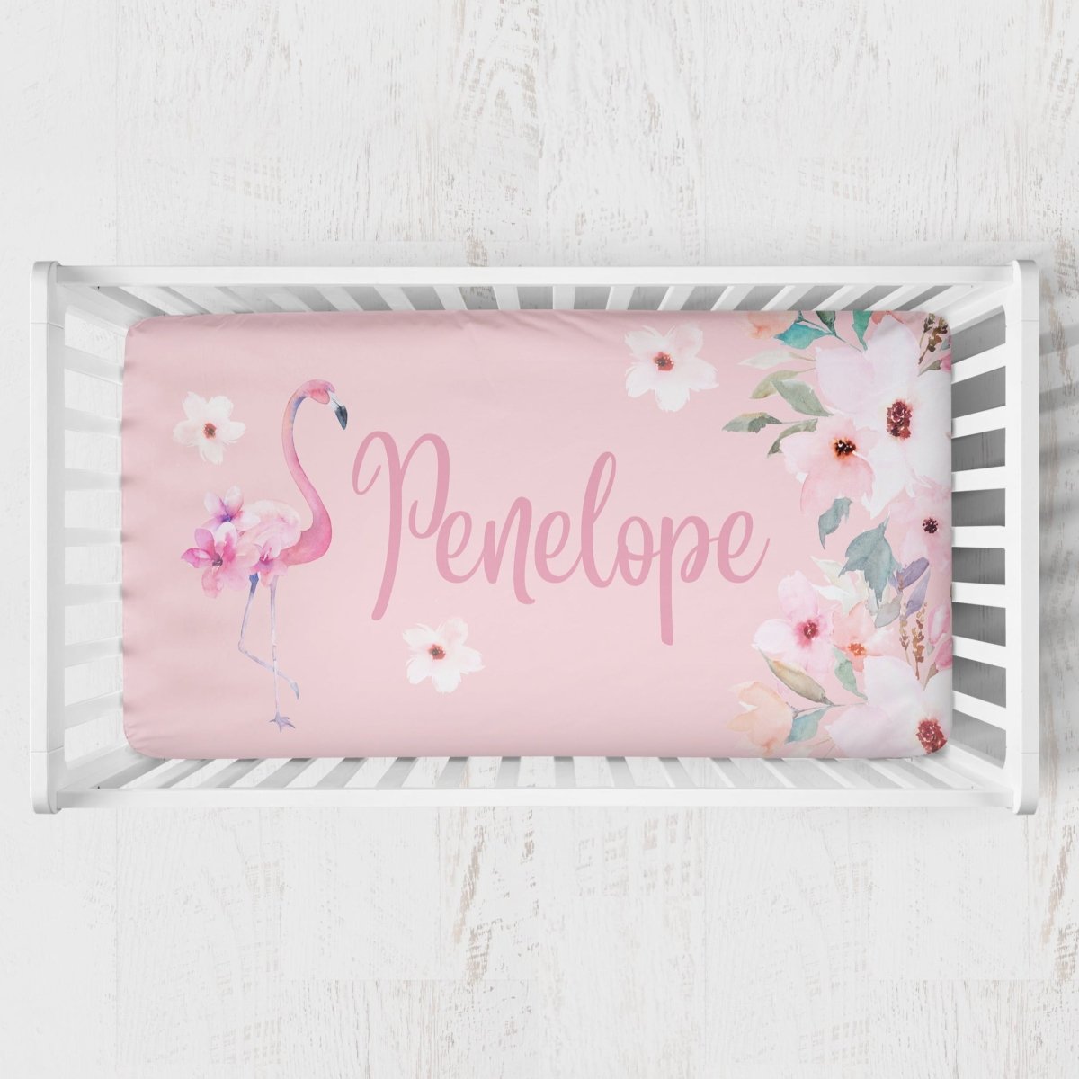 Flamingo Floral Nursery Collection - Flamingo Floral, gender_girl, text