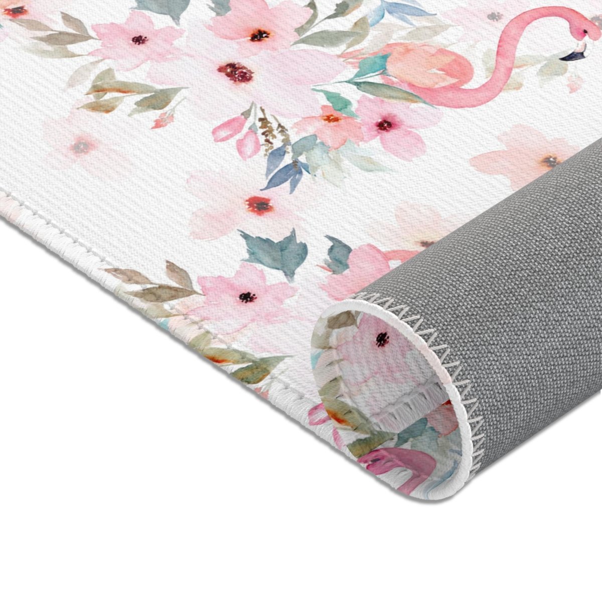 Flamingo Floral Nursery Rug - Flamingo Floral, gender_girl, Theme_Floral