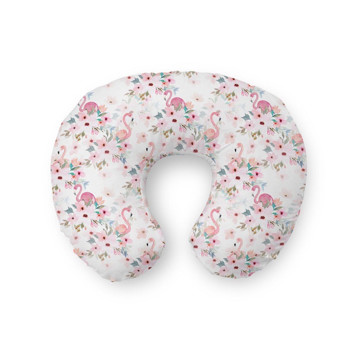 Flamingo Floral Nursing Pillow Cover - Flamingo Floral, gender_girl, Theme_Floral