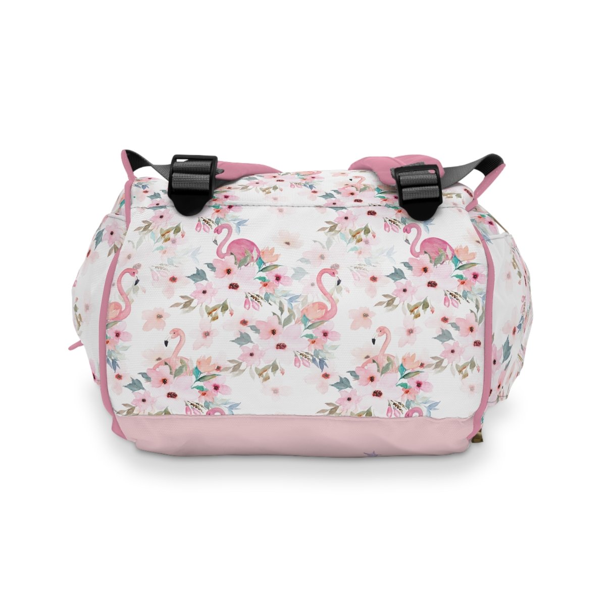 Flamingo Floral Personalized Backpack Diaper Bag - Flamingo Floral, gender_girl, text