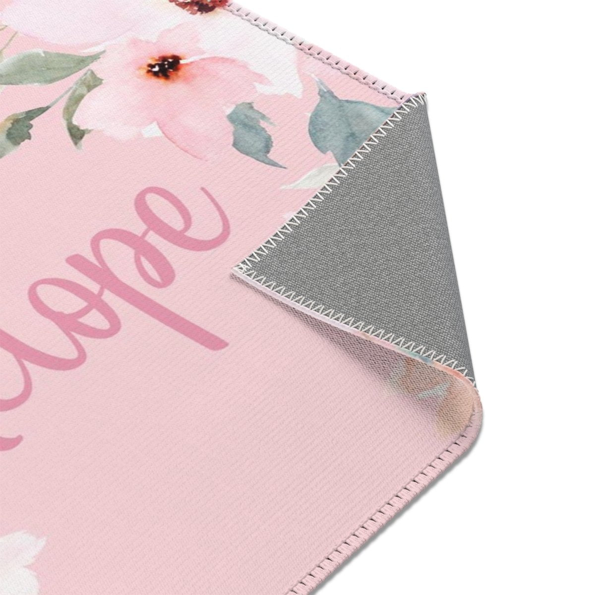 Flamingo Floral Personalized Nursery Rug - Flamingo Floral, gender_girl, text