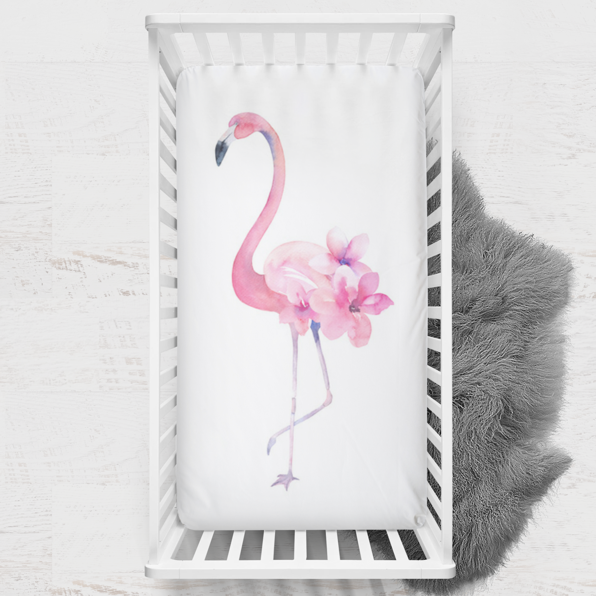 Flamingo Floral Nursery Collection - Flamingo Floral, gender_girl, text