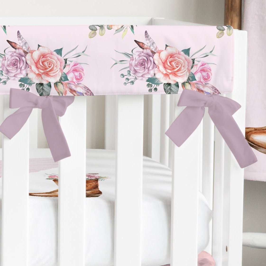 Floral Cowgirl Crib Rail Guards - Floral Cowgirl, gender_girl, Theme_Floral