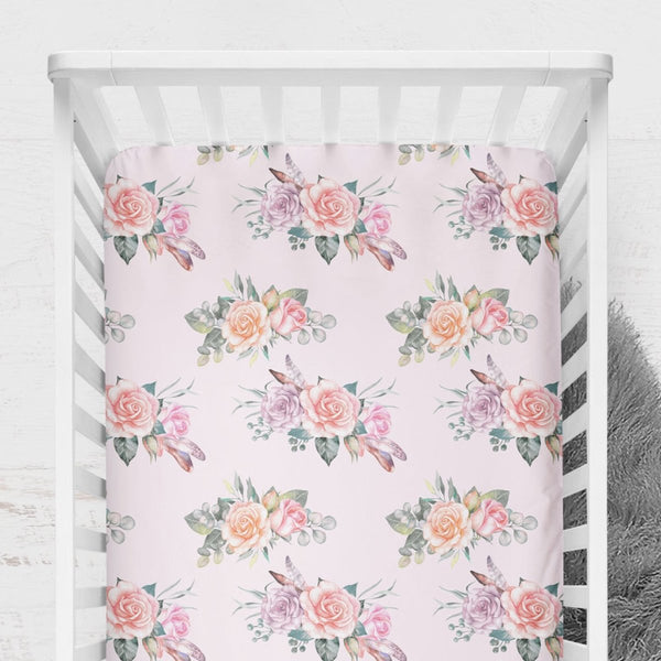 Floral Cowgirl Crib Sheet