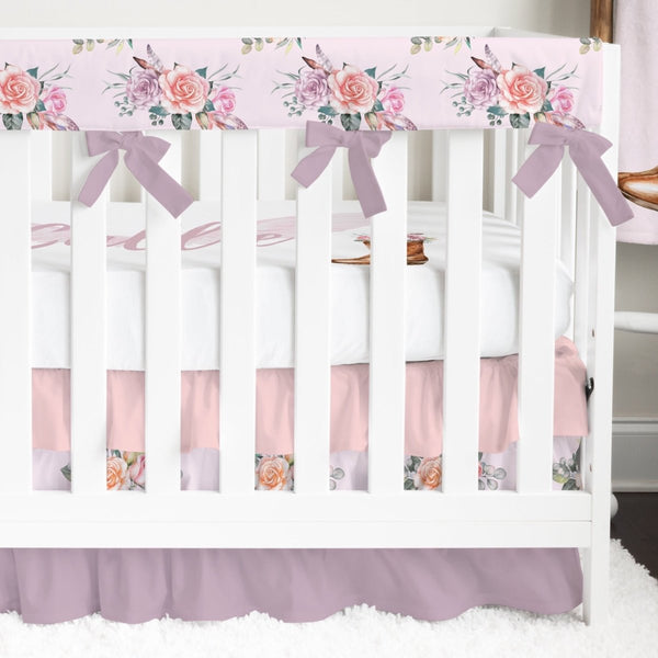 Floral Cowgirl Ruffled Crib Bedding - Crib Bedding Sets