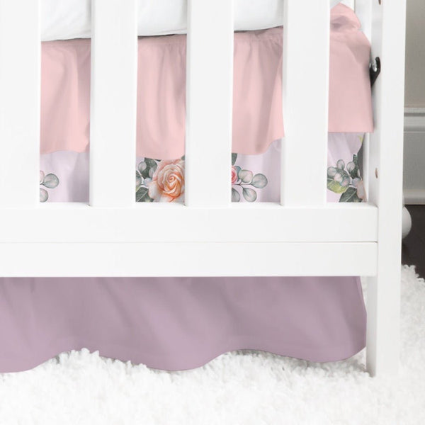 Floral Cowgirl Ruffled Crib Skirt - Crib Skirt