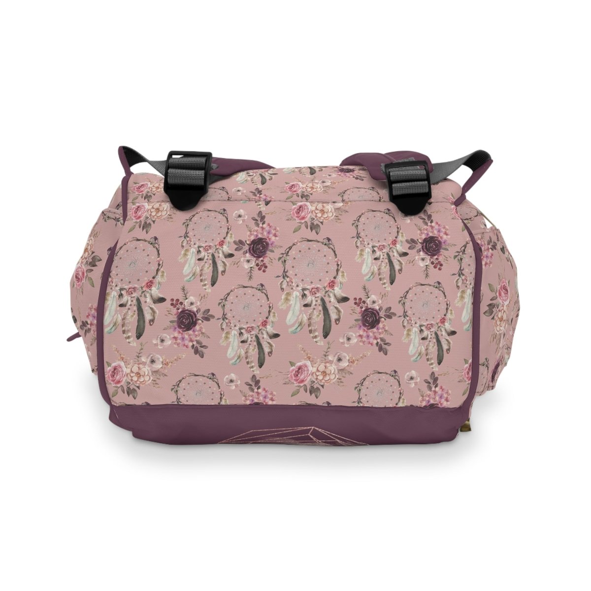 Floral Dreamcatcher Personalized Backpack Diaper Bag - Floral Dreamcatcher, gender_girl, text